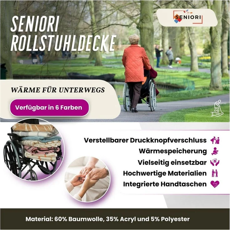 Outdoordecke Rollstuhldecke DECKE für ROLLSTUHL Beindecke Rollstuhlfahrer Kniedecke, Seniori, 1. Grau - Gitter – Bild 2