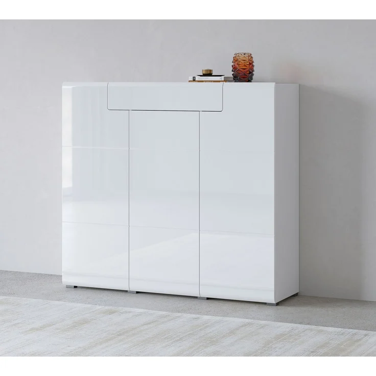 INOSIGN Highboard Toledo,Breite 147,5 cm,trendige Hochkommode mit 3 Türen 1SK, Hochschrank mit viel Stauraum, stylische Hochglanzfronten – Bild 1