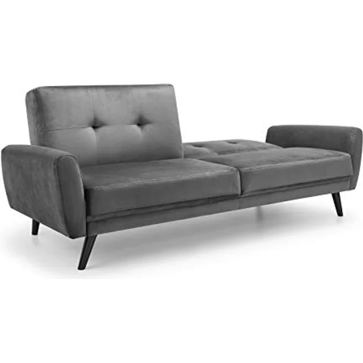Julian Bowen Monza Sofabett aus dunkelgrauem Samt – Bild 6