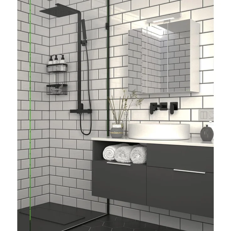 WENKO Wandregal 2 Etagen Classic Plus, schwarz – Bild 10