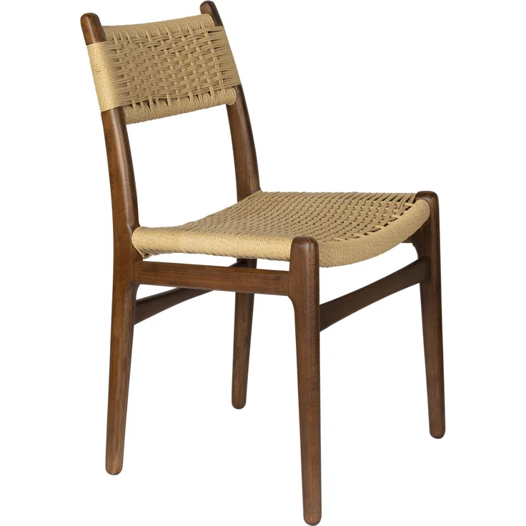 Dutchbone Stuhl Cecile Walnut: Holz & Geflecht im Retro-Look – Bild 5