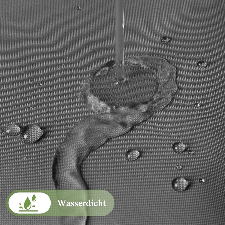 Duschvorhang Textil 200X200cm Grau Wasserdicht Waschbar Antischimmel mit 14 – Bild 3