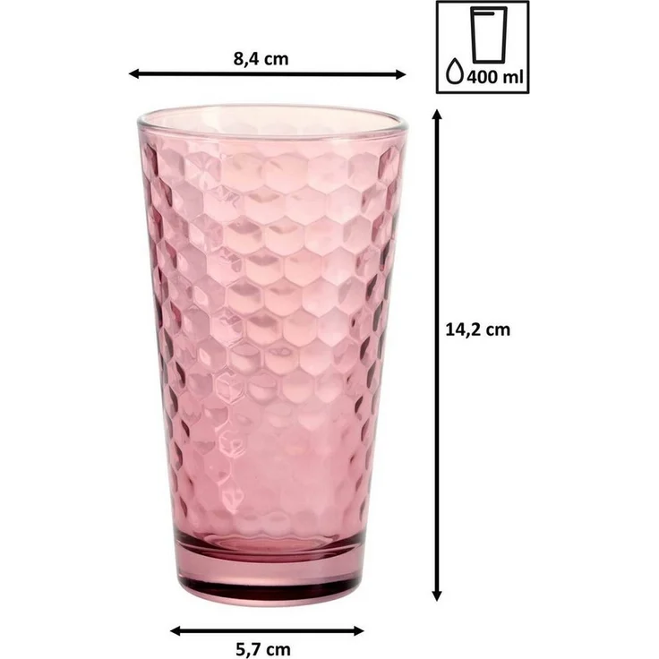 Ritzenhoff & Breker Favo Longdrinkglas 400 ml berry 6er Set – Bild 2