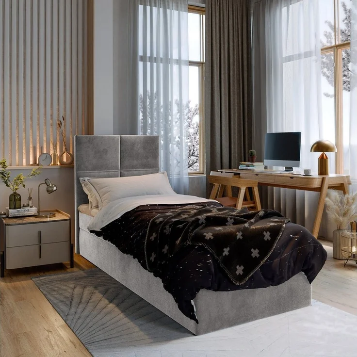 Masseno Boxbett LENA 80x200 cm mit Bonell Matratze und Topper – Bild 5