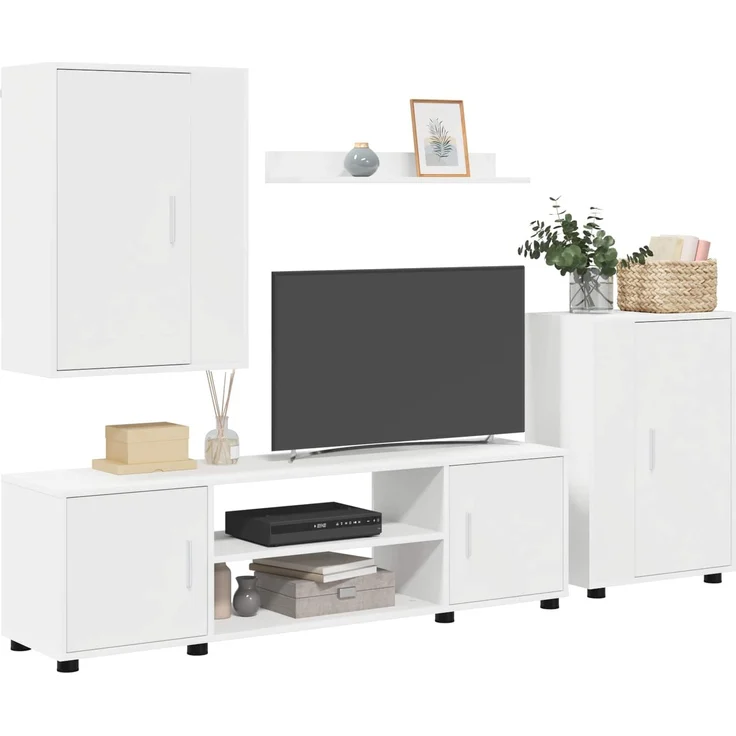 vidaXL TV-Schrankset 140 x 40 x 33 cm Weiß 3397896 – Bild 3