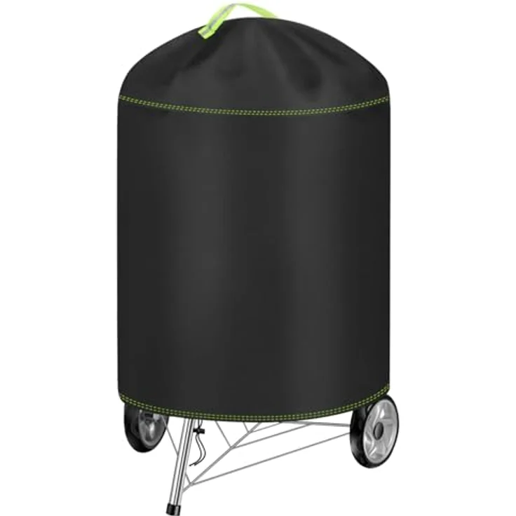 Kugelgrill Abdeckung, VDISRR Wetterfest Kugelgrill Abdeckhaube, 420D Oxford Holzkohlegrill Abdeckplane, Ø77x90 cm, wasserdicht, reißfest, UV, Schutz Grill vor Verblassen, Rost und Schimmel – Bild 2