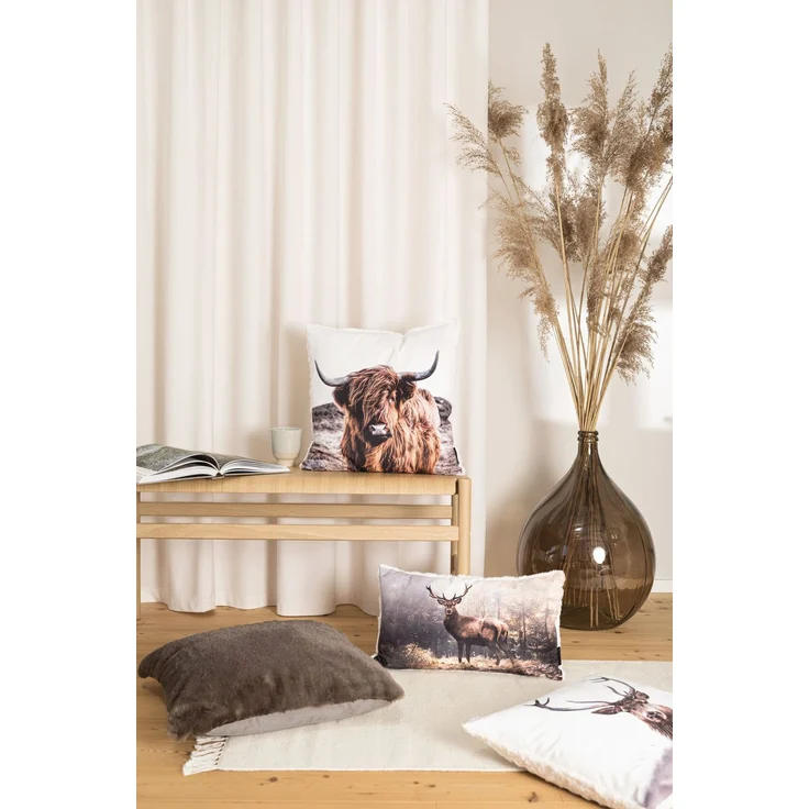 Magma Heimtex Kissenhülle Hirsch ca. 30x50cm Digitaldruck Couple Rückseite flauschig weich, (1 Stück) – Bild 5