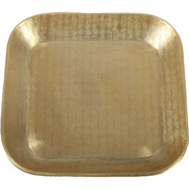 Orientalisches Tablett Prisma Gold 38x38 cm