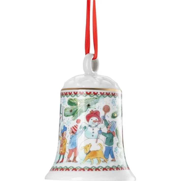 Hutschenreuther Porzellanglocke 12cm Weihnachtsspiele Sammeledition 2025