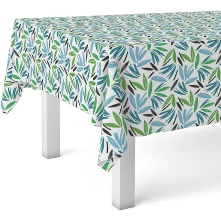 Martina Home Wachstuch-Tischdecke, ODET, Blau, 140, rund