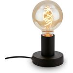 Briloner Tischleuchte Teepu, 10 W, E27-Fassung, Schwarz, Metall, Ø 10 cm, IP20