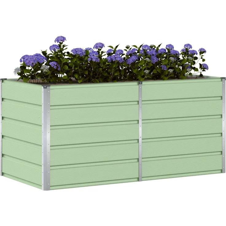 vidaXL Pflanzkübel Grün 160 x 80 x 75 cm Stahl 42018245 – Bild 2