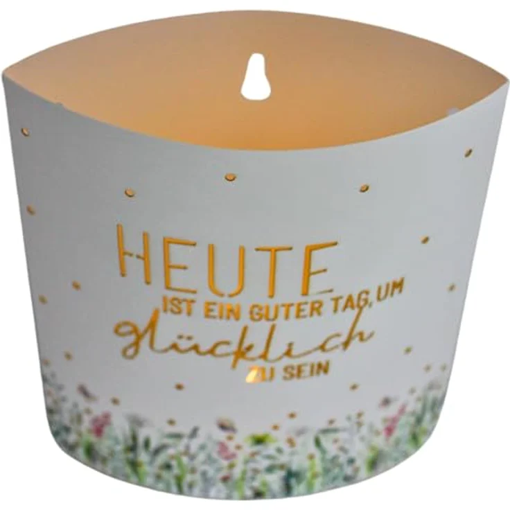 Dekohelden24 Poesielicht Nachtlicht Stimmungslicht mit Timer Batteriebetrieben Motiv: Heute ist ein guter Tag, um glücklich zu sein - L/B/H 13 x 5 x 16 cm. – Bild 8