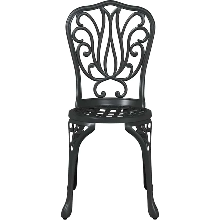 vidaXL Garten Bistro Set 3 pcs Schwarz Aluminium 42002383 – Bild 6