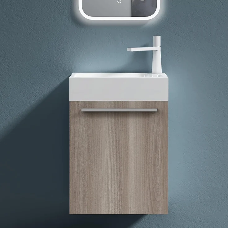 doporro Badezimmer-Set Badmöbel-Set Gäste WC Waschbecken Waschtisch mit Unterschrank PISA – Bild 1