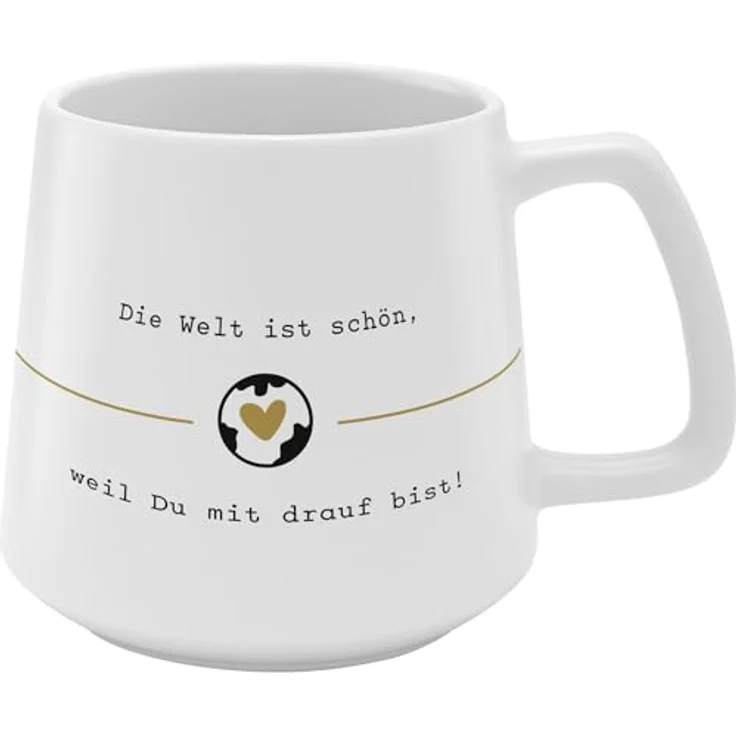 GRUSS & CO Tasse konisch "Welt" | Steinzeug, 43 cl, mehrfarbig | Geschenk Freunde, Geburtstag, Ostern | 48994 – Bild 2