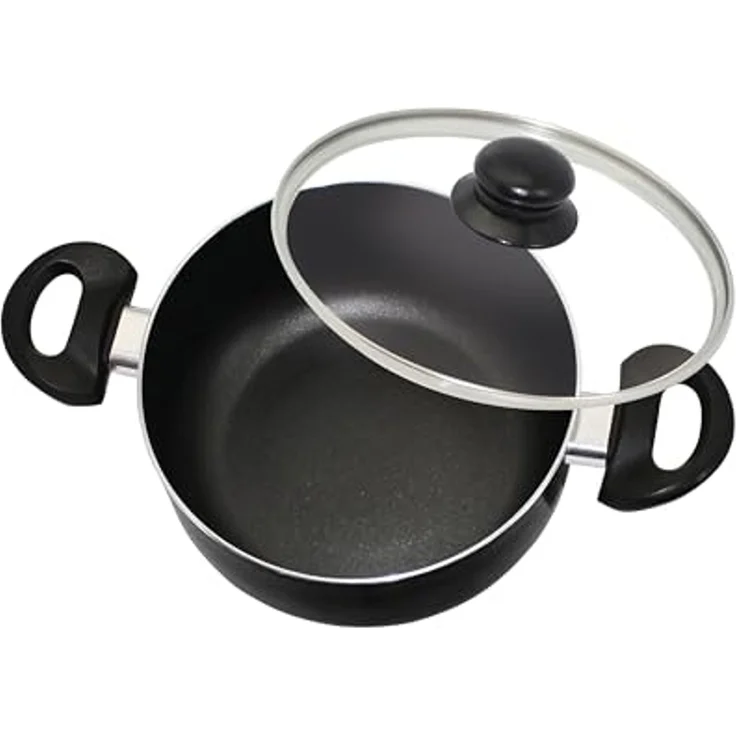 Elo Topf-Set METIS, 4-teilig, Schwarz, mit Glasdeckel, Aluminium, 3 Kochtöpfe und 1 Stielkasserolle – Bild 7