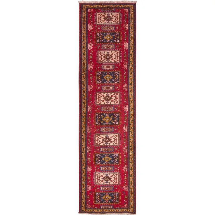 Morgenland Läufer Perser - Nomadic - 308 x 83 cm - rot