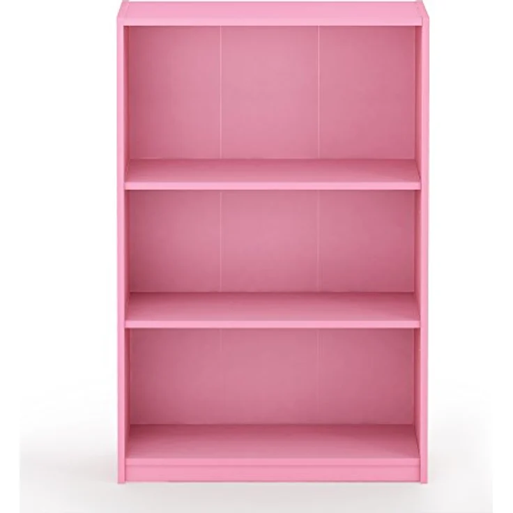 Furinno JAYA Einfaches Bücherregal, Rosa, 24. 13x24. 13x102. 36 cm – Bild 8