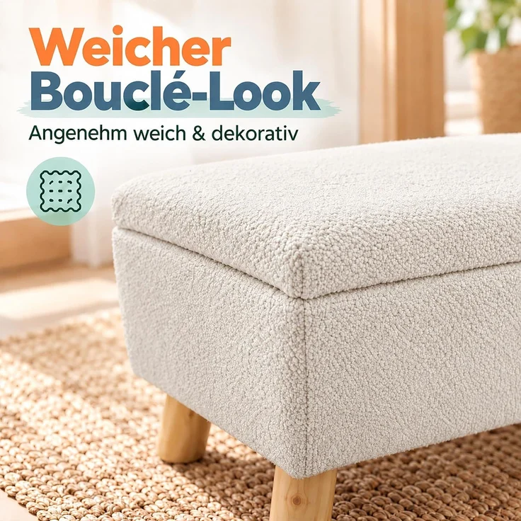 Relaxdays Fußhocker mit Stauraum – Bild 8