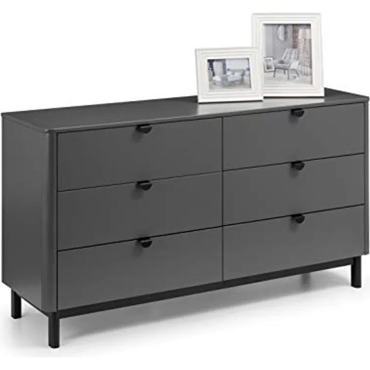 Julian Bowen Chloe Kommode mit 6 Schubladen, Grau