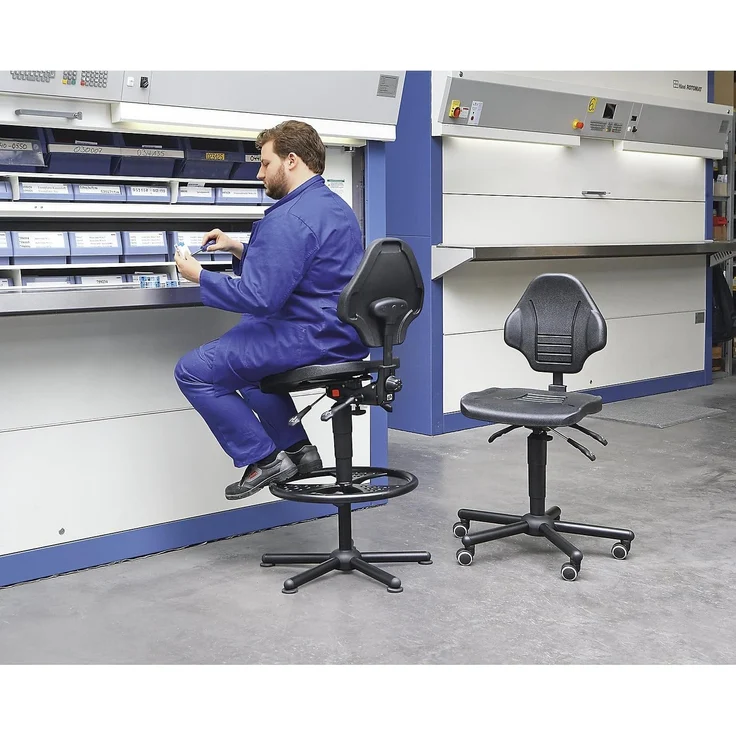 meychair Drehstuhl 1074 W13-25-H-PU-FS8 XXL 250kg schwarz – Bild 2