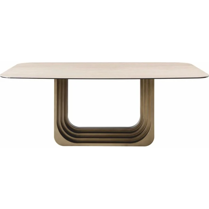 Casa Padrino Luxus Esstisch Beige / Bronze 200 cm - Hotel & Esszimmer Möbel – Bild 2