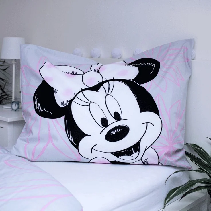 Disney Minnie Mouse Baumwoll-Bettwäsche 140x200 cm Deckenbezug + 70x90 cm Kissenbezug mit Reißverschluss – Bild 5