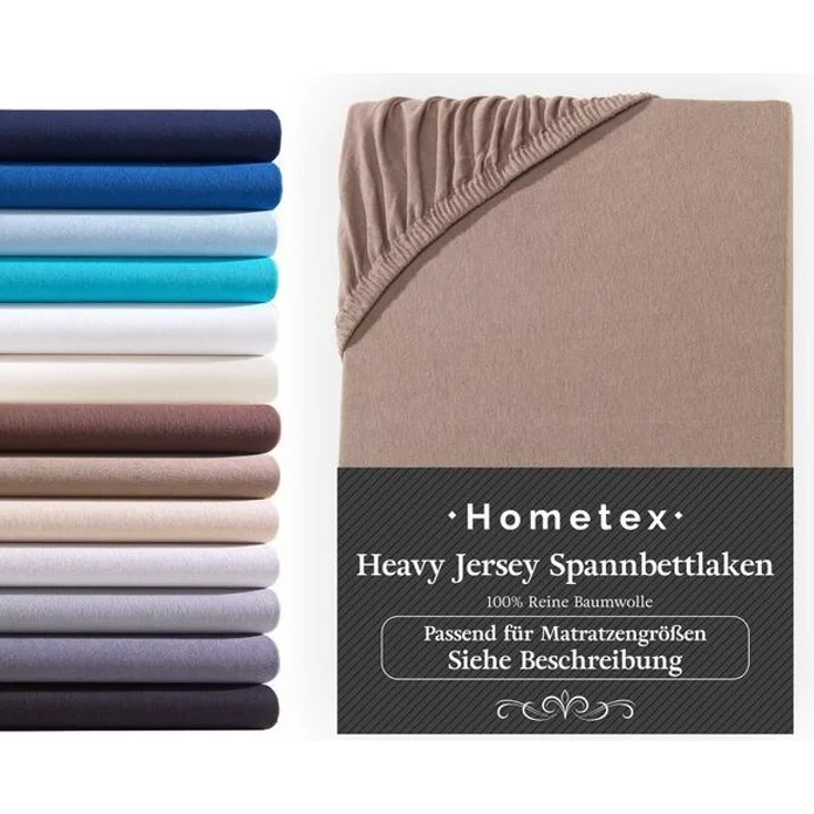 Hometex Premium Textiles Spannbettlaken Exclusive Topper-Spannbettlaken, Jersey, Für Matratzentopper und Boxspringbett Topper – Bild 4