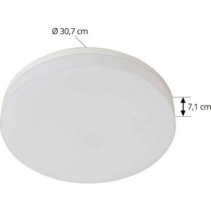 Prios Deckenleuchten Wynion, LED, Kunststoff Weiß Farbwechsel warmweiß / tageslicht IP64, 1 x 18 W LED, Farbwechsel warmweiß / tageslicht – Bild 3