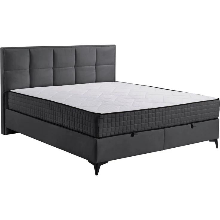 Boxspringbett Monroe A Anthrazit |Bettkasten|Duo-Matratze (Härtegrad H3/H4) von ED Exciting Design – Erhältlich in 160x200 cm – Bild 2