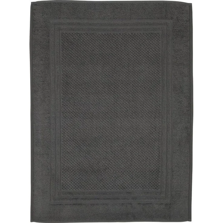 ROSS Duschmatte Unifond, Höhe 1 mm, fußbodenheizungsgeeignet, strapazierfähig, Baumwolle, rechteckig, Uni mit Bordüre, Badezimmerteppich, waschbar – Bild 4