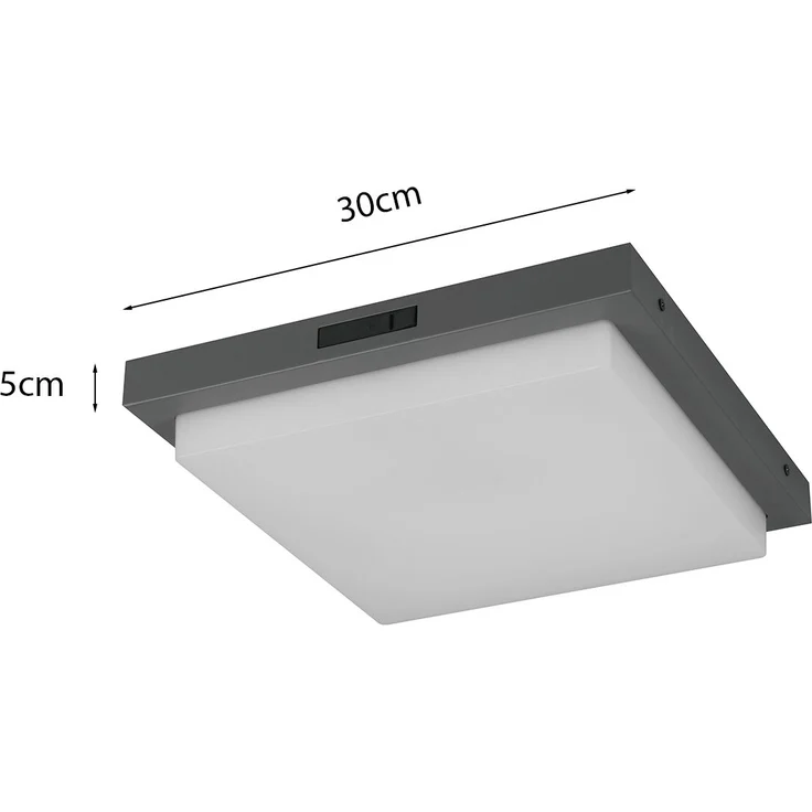 Trio Leuchten LED Außen Hausnummerleuchte Bermejo 630369242, Aluminium Druckguss Anthrazit, Kunststoff weiß, inkl. 14 Watt L – Bild 2