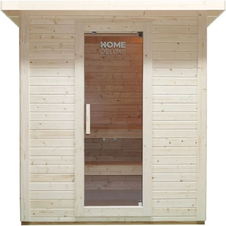 HOME DELUXE Saunahaus Outdoor TALO L - 221 x 217 cm für 4 Personen – Bild 6