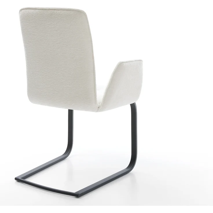 Freischwinger Vinja-Flex Bouclé Soft Beige Freischwinger flach Schwarz – Bild 5