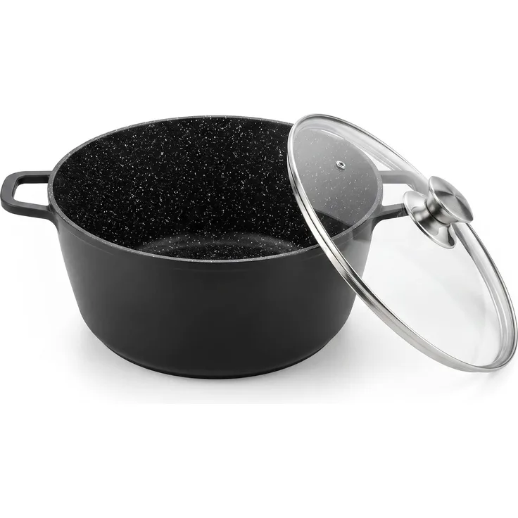 13 L Kochtopf Suppentopf Antihaft Induktion Schmortopf 36 cm Aluguss Bratentopf