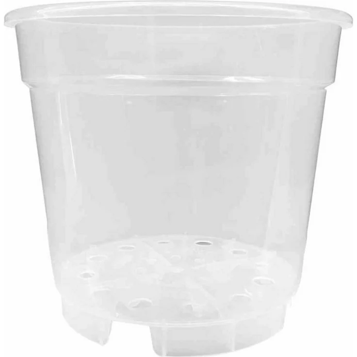 GARDAMO Pflanzkübel Orchideentopf 19 cm transparent rund mit erhöhtem Boden Polypropylen – Bild 1
