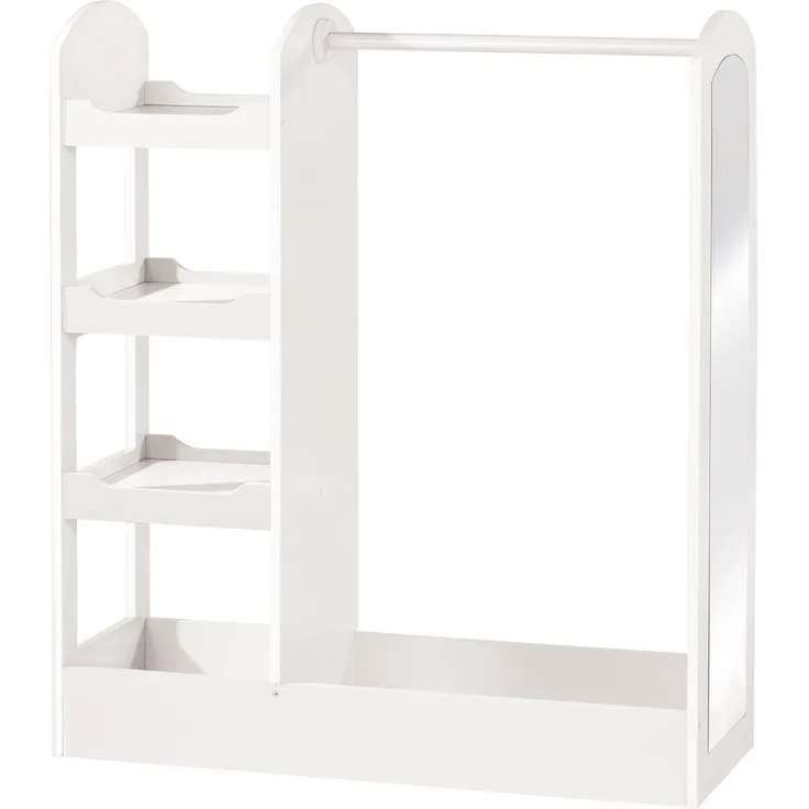roba Garderobe - Kleiderständer - Regal - Kleiderstange - Spiegel - Holz - Weiß lackiert