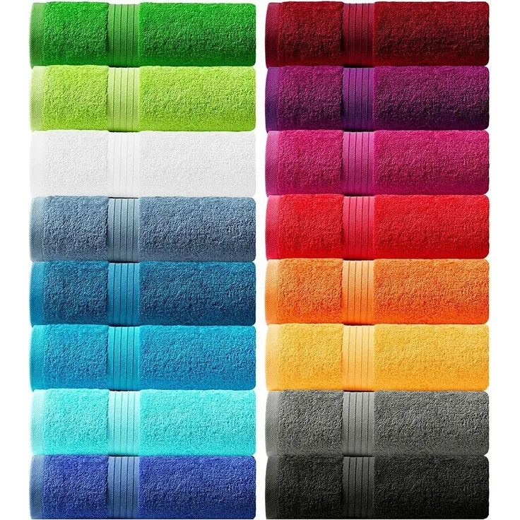 Lashuma Handtücher Linz, Frottee (2-St), Kuschelige Handtücher türkis 50x100 cm