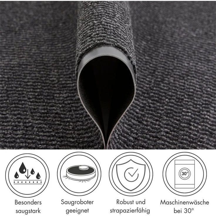 Andiamo Fußmatte Easy, Made in Netherlands, rechteckig, Höhe: 5 mm, Schmutzfangmatte, rutschhemmend, Innen- und überdachten Außenbereich – Bild 3