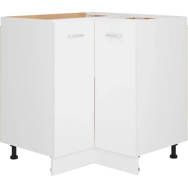 DOTMALL Eckunterschrank Eckunterschrank Lyon Weiß 75,5x75,5x81,5 cm Holzwerkstoff