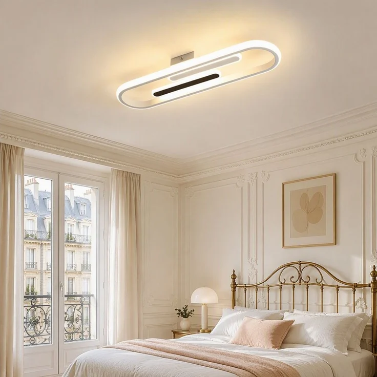 BlingBin LED Deckenleuchte 47cm Deckenlampe 29W 3400 lm warmweiß moderne LED Lampe, LED fest integriert, Tageslichtweiß, für Esstisch, Wohnzimmer und Büro – Bild 2