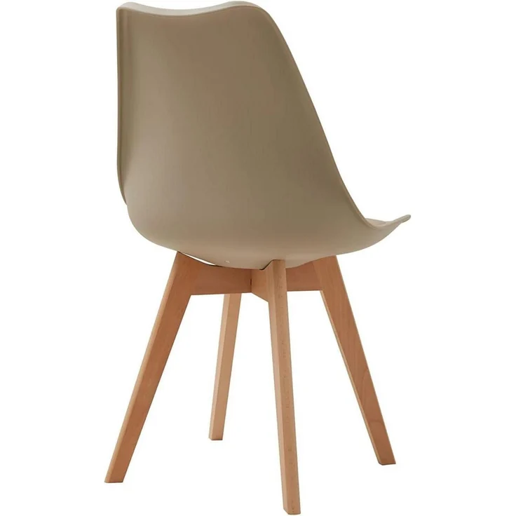 Esszimmerstuhl 8er Massivholzbeine abnehmbar 8 Stühle Glau+beige – Bild 6