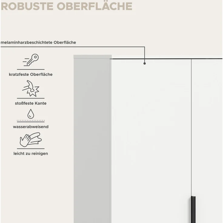 Kopenhagen Wäscheschrank in weiß – Bild 8