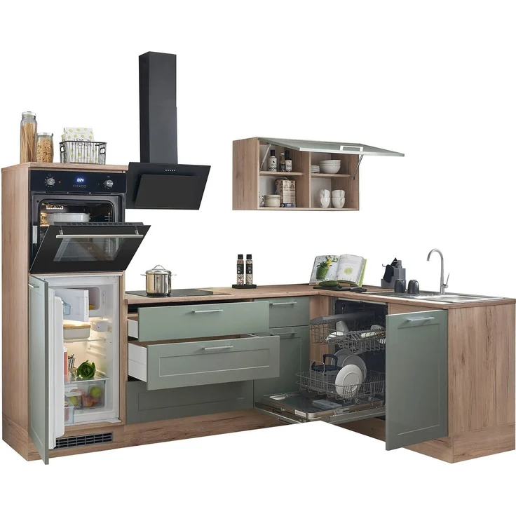 BASIC by Balculina Winkelküche Marsi, Stellmaße 260x175 cm, wahlweise E-Geräten, mit Soft-Close-Funktion – Bild 3