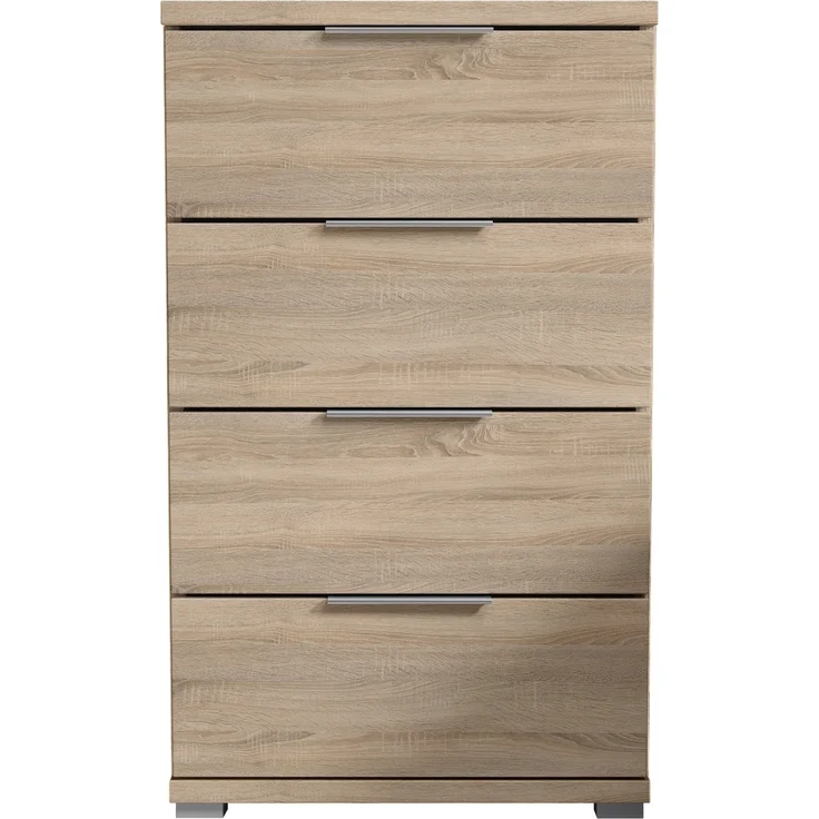 Nachtkommode >Smilla< in Eiche Sonoma, Melamin - 46x79x42cm (BxHxT) – Bild 6