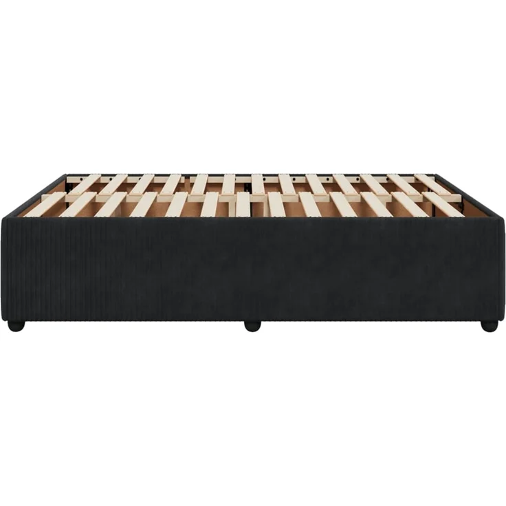 vidaXL Bettgestell ohne Matratze Schwarz 160x200 cm Samt 3285020 – Bild 5