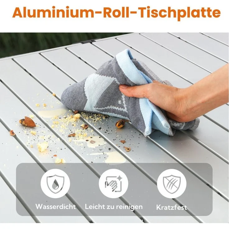 HOMECALL Klapptisch Campingtisch Klappbar Balkontisch Gartentisch Tragbar Outdoor Tisch, Robust, stabil, für 4-6 Personen – Bild 3