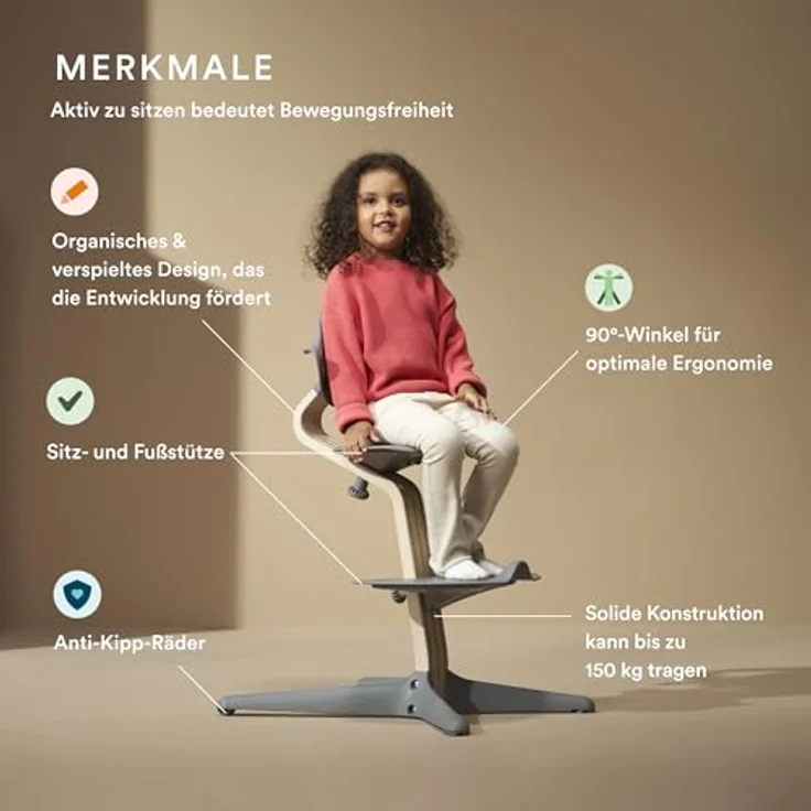 Stokke Nomi Hochstuhl Natural/Grey – Bild 4