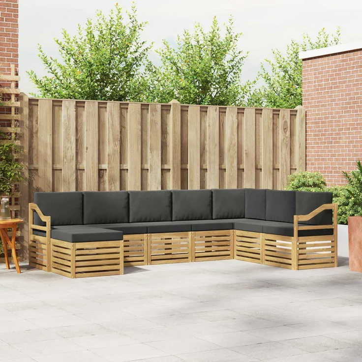 vidaXL Outdoor-Sofagarnitur 8 stk. 8-Sitzer Weiß und Anthrazit 3392332 – Bild 1